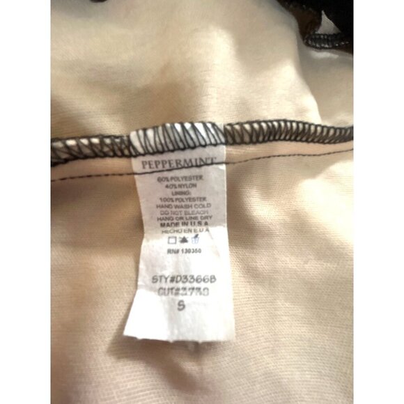 Peppermint USA Top Womens Size S Black/Tan Lined Lace Bell Sleeves Tunic - Picture 4 of 8